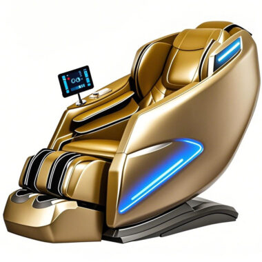 Custom full-body zero gravity AI voice control heated 4D massage chair