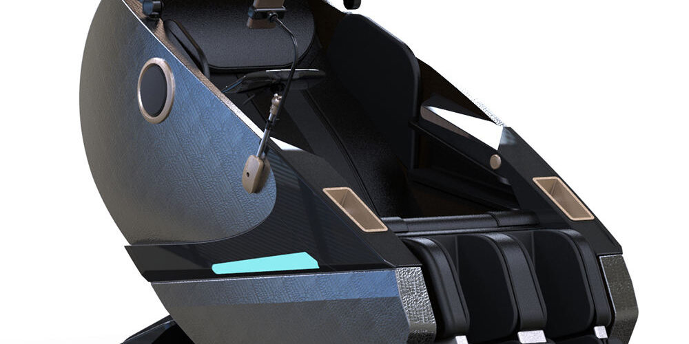 Custom full stretch back heating space-saving massage chair for office and home