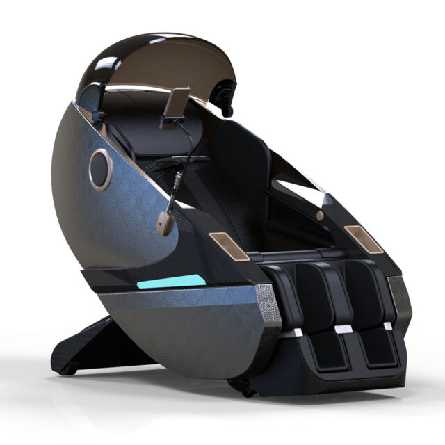 Custom full stretch back heating space-saving massage chair for office and home